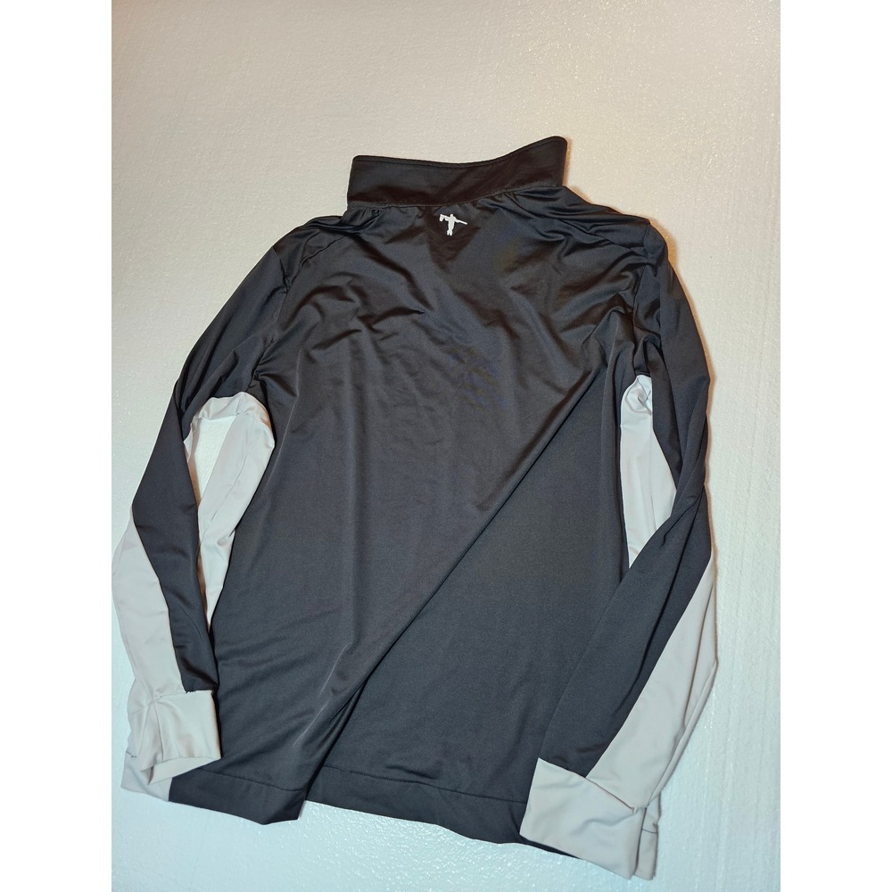 AndersonOrd Mens XL Performance Golf 1/4 Zip Pullover Black White Colorblock AO - Picture 2 of 7